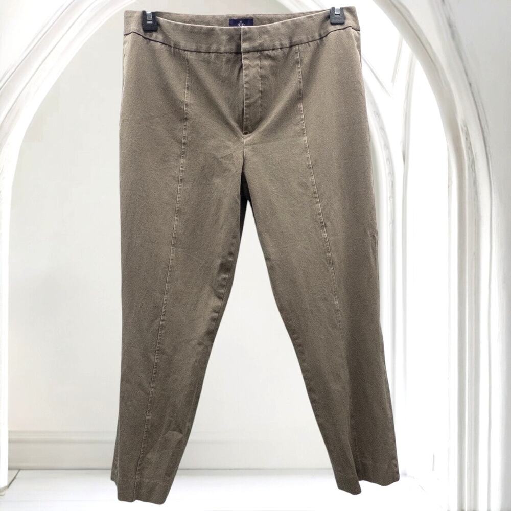 NYDJ Lift Tuck Ankle Pants Women's Size 14 Khaki Tan Slimming Stretch Twill
